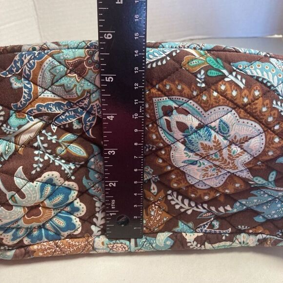 Vera Bradley Women's 2-Piece Set Brown Vintage Quilted Floral‎ Tote Bag - Picture 8 of 8